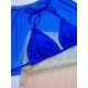 Three-piece Suit Padded Backless Bandage Solid Color Bikini Swimsuit