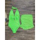 Backless Bandage Hollow Halter-Neck One-Piece Swimwear&Cover-Ups Skirts