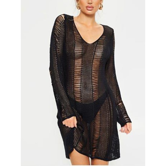 Sexy Crochetgo Hollow Bohemia Cover-Ups Tops