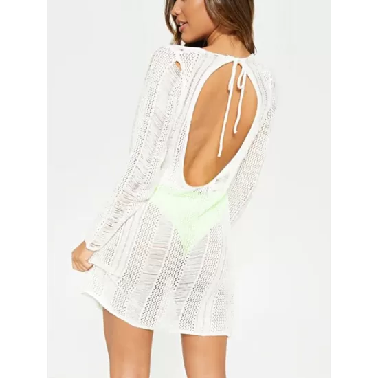 Sexy Crochetgo Hollow Bohemia Cover-Ups Tops