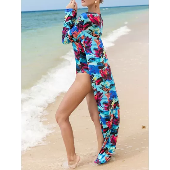 One-Shoulder Hollow Two-Pieces Swimwear