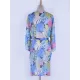 Half-Sleeve Floral Chiffon Cardigan Sash Cover-Up Swimwear