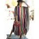 Striped Loose Pocket Cardigan Vacation Beach Cover-Up Swimwear