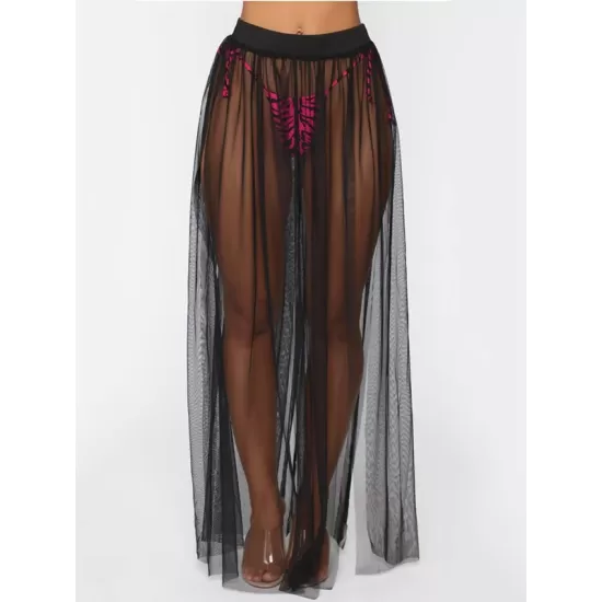 Sexy See-Through Mesh Beach Cover-Up Swimwear