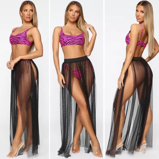 Sexy See-Through Mesh Beach Cover-Up Swimwear