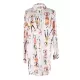 Cartoon Girl Print Long Sleeve Shirt-Style Beach Cover-Up Swimwear