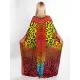 Colorful Leopard Print Loose Split-Side Beach Cover-Up Swimwear