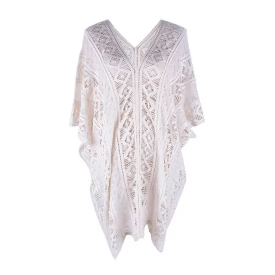 V-Neck Crochetgo Sexy Hollow Vacation Cover-Up Swimwear