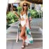 Colorful Leaf Printing Cardigan Loose Vacation Beach Cover-Up Swimwear