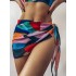 Stylish Contrast Color Chiffon Beach Cover-Up Swimwear