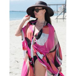 Chiffon Printed Loose Thin Cardigan Vacation Cover-Up Swimwear