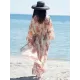 Chiffon Printed Loose Thin Cardigan Vacation Cover-Up Swimwear