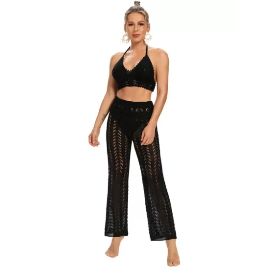 Sexy Crochetgo Hollow Beach Trousers Cover-Ups