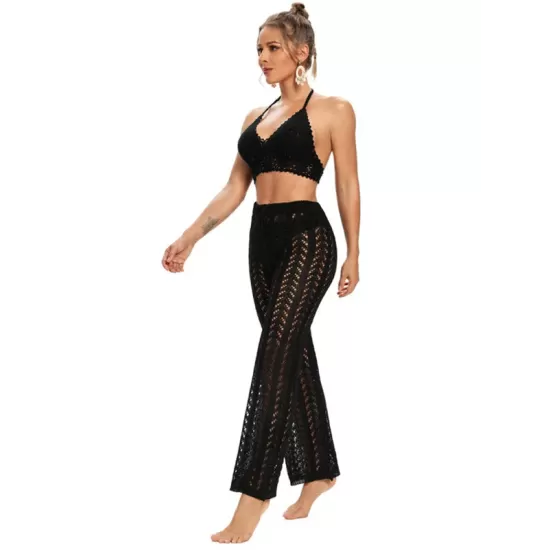 Sexy Crochetgo Hollow Beach Trousers Cover-Ups