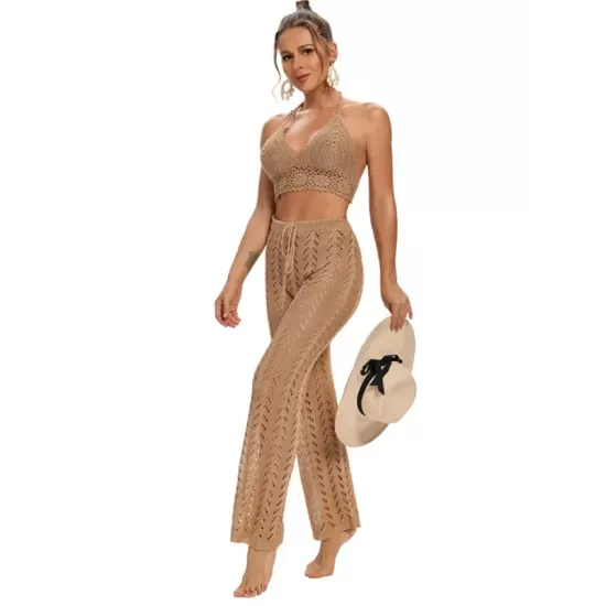 Sexy Crochetgo Hollow Beach Trousers Cover-Ups