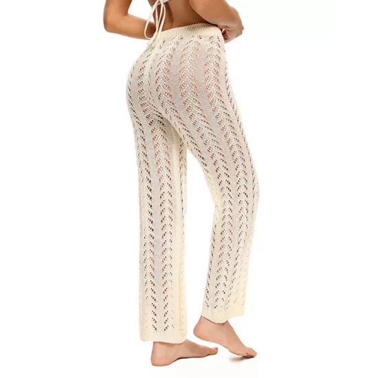 Sexy Crochetgo Hollow Beach Trousers Cover-Ups