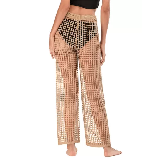 Sexy See-Through Crochetgo Hollow Beach Trousers Cover-Ups