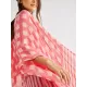 Plaid Chiffon Long-Sleeves Cover-Up Swimwear