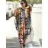 Animal Printed Loose Pocket Cardigan Vacation Beach Cover-Up Swimwear