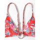 Three-Piece Floral Print Bandage Tie Side Bikini Swimwear