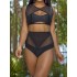 See-Through Chiffon Split-Joint Hollow Split Bikini Swimsuit