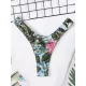 Floral-Print Triangles Low Waist Bikini Pants