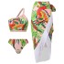 One Shoulder Floral Bikini Cover Ups Set