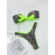 Leopard Off-the-shoulder Bikini Swimsuit