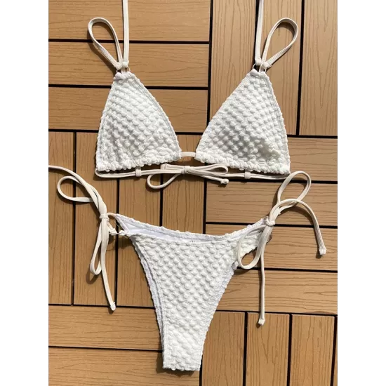 Padded Backless Bandage Belly-Hollow Bikini Swimsuit