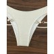 Padded Backless Bandage Beads Halter-Neck Bikini Swimsuit