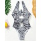 Snake-Print Bandeau One-Piece Swimwear