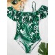 Monstera Ceriman Off-The-Shoulder Padded One-Piece Swimwear