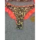 Off-The-Shoulder Pleated Split-Joint Leopard Print Brazilian Wetsuit