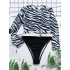 Zebra Print Split-Joint Belted Wetsuit