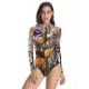 Halloween Pumpkin-Print Long-Sleeves Wetsuit