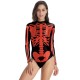 Fashion Halloween Skeleton Printed Long-Sleeves Wetsuit