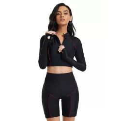 Long-Sleeves Zipper High-Waisted Split Wetsuits