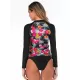 Floral Zipper Two Pieces Wetsuit