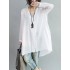 Original Solid Sun-Protection V-Neck Blouse Tops