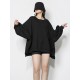 Casual Simple Puff Sleeves Solid Color Round-Neck Sweatshirt Top