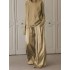 Original Solid Color Hoodies&Wide Leg Pants Two Pieces Set