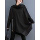 Original Loose Irregular Zipper Long Sleeves Sweatshirt