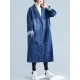 Original Lapel Long Sleeve Denim Outerwear&Trench