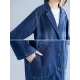 Original Lapel Long Sleeve Denim Outerwear&Trench