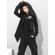 Original Solid Irregularity Elasticity Hooded Outwear