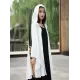 Simple Solid Loose Batwing Sleeve Hood Cape