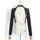 Backless Chains Long Sleeves Notched Collar Outerwear Blazer