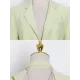 Backless Chains Long Sleeves Notched Collar Outerwear Blazer