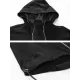 Fashion Irregularity Loose Solid Color Zipper Hooded Outerwear