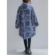 Vintage Ramie Cotton Printing Outerwear&Coat